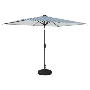 vidaXL Haveparasol med LED lys og fod 200 x 300 cm Polyester
