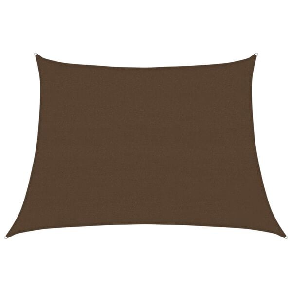vidaXL solsejl 4/5x3 m 160 g/m&sup2; HDPE brun