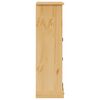 vidaXL badeværelsesskab Corona 70x33x110 cm massivt fyrretræ