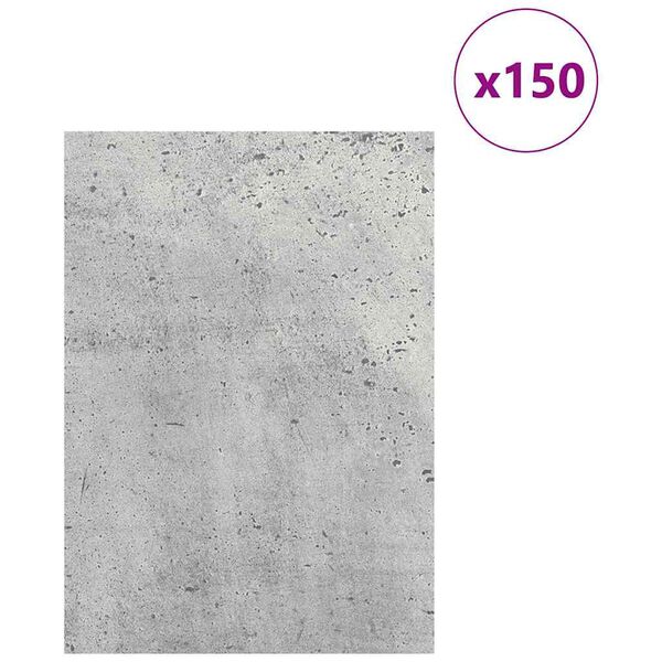 vidaXL Dekor Panels 150 pcs Beton Gr&aring; 21 x 30 x 0,27 cm