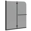 vidaXL Bruser Indhegning Sort 120 x 140 cm ESG Glas og Aluminium
