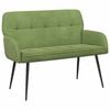 vidaXL 2-personers sofa med metalben 2-personers Lys gr&oslash;n Fl&oslash;jl