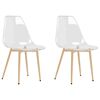 vidaXL spisebordsstole 2 stk. PET transparent