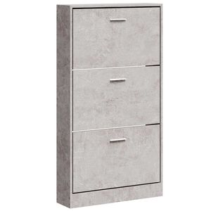 vidaXL skoskab 59x17x108 cm konstrueret tr&aelig; betongr&aring;