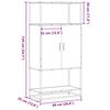 vidaXL skab sonoma-eg 68x35x139 cm konstrueret træ og metal
