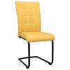 vidaXL spisebordsstole med cantilever 2 stk. stof sennepsgul