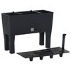 vidaXL h&oslash;j plantekasse 60x25x46 cm PP-rattan antracitgr&aring;
