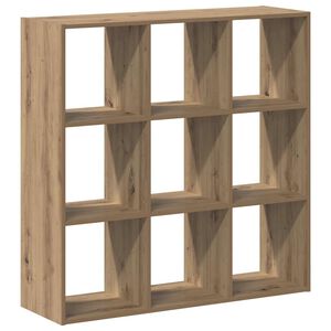vidaXL bogreol 102x32x102 cm konstrueret tr&aelig; egetr&aelig;sfarve