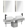 vidaXL Badev&aelig;relsesskabs&aelig;t 5 pcs Betongr&aring; 53 x 15,5 x 70 cm