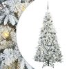 vidaXL Kunstigt Hinged Juletr&aelig; med 300 LED'er Hvid 210 cm PE og PVC