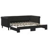vidaXL daybed med udtr&aelig;k 90x190 cm velour sort