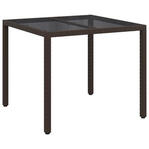 vidaXL Havem&oslash;bel Bord Brun 90 x 90 x 75 cm polyrattan