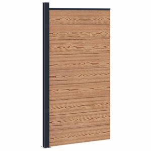 vidaXL Hegnspanel 95 x 186 cm WPC og Aluminium Brun