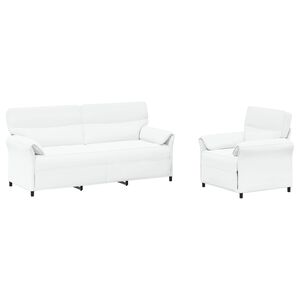 vidaXL Sofa S&aelig;t 2 stk. Hvid Stof