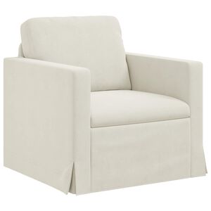 vidaXL Sofa Creme 78 x 78 x 80 cm Fl&oslash;jl