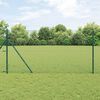 vidaXL Hegnsp&aelig;l Gr&oslash;n 10 x 1,4 m (40 x 40 mm net) St&aring;l og PVC