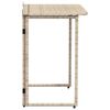 vidaXL foldbart havebord 90x51x75 cm polyrattan beige