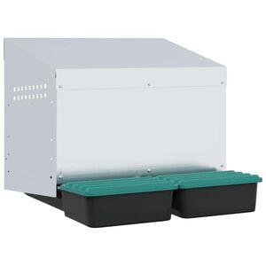 vidaXL h&oslash;nseredekasse med 2 rum v&aelig;gmonteret galvaniseret st&aring;l