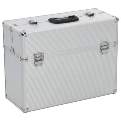vidaXL værktøjskasse 47 x 36 x 20 cm sølvfarvet aluminium