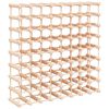 vidaXL vinreol til 72 flasker 90,5x23x90,5 cm massivt fyrretr&aelig;