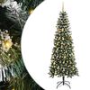 vidaXL Kunstigt juletr&aelig; Gr&oslash;n 210 cm PVC, plastik og st&aring;l