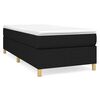 vidaXL kontinentalseng med madras 90x190 cm stof sort