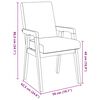 vidaXL spisebordsstole med hynder 2 stk. massivt gummitræ hvid