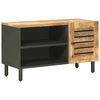 vidaXL Opbevaringsskabe Naturfarvet 80 x 33 x 46 cm Massivt mangotr&aelig;