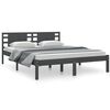 vidaXL sengeramme 150x200 cm King Size massivt fyrretr&aelig; gr&aring;