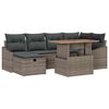 vidaXL Havesofa S&aelig;t 7 stk. Gr&aring; polyrattan