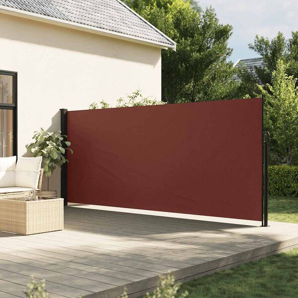vidaXL sammenrullelig sidemarkise 180x600 cm brun