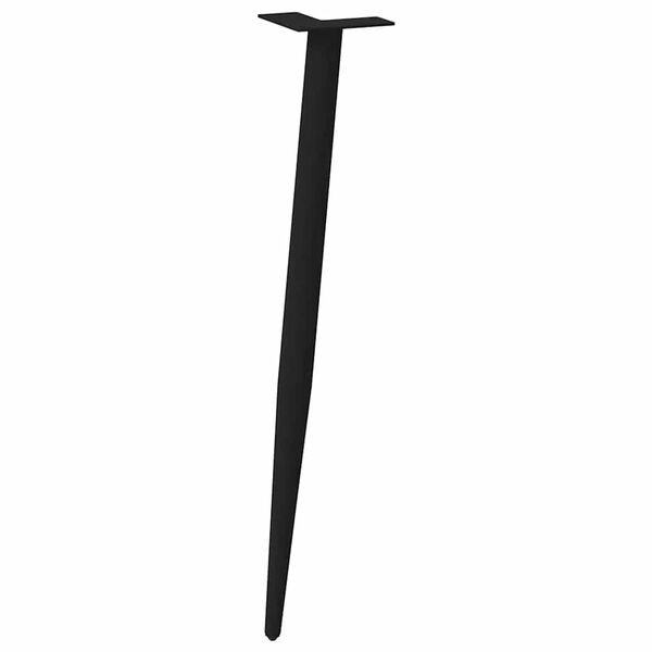 vidaXL konsolbordben konisk form 4 stk. sort 72-73 cm st&aring;l