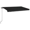 vidaXL markise 400x350 cm automatisk betjening antracitgr&aring;