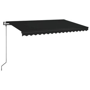 vidaXL markise 400x350 cm automatisk betjening antracitgr&aring;