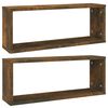 vidaXL v&aelig;ghylder 2 stk. 60x15x23 cm konstrueret tr&aelig; r&oslash;get egetr&aelig;