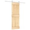 vidaXL Skyded&oslash;r Natur og hvid 70 x 210 cm Massivt Fyrretr&aelig;