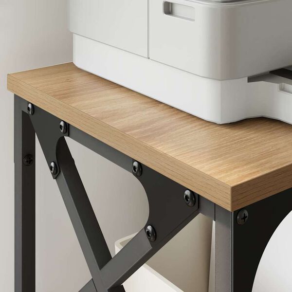 vidaXL Printerstand Artisan Egetr&aelig; 40 x 30 x 31 cm Konstrueret tr&aelig;