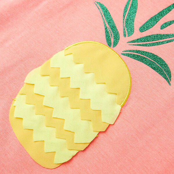 T-shirt til b&oslash;rn str. 116 koralfarvet