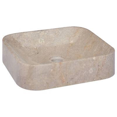 vidaXL håndvask 40x40x10 cm marmor grå