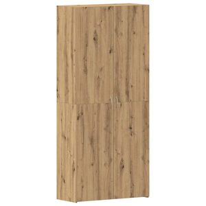 vidaXL Sko skab 80 x 35.5 x 180 cm Konstrueret tr&aelig; Brun