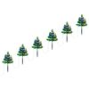 vidaXL juletr&aelig;er til havesti 6 stk. LED-lys 45 cm PVC flerfarvet
