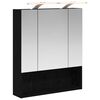 vidaXL Badev&aelig;relsesspejlskab Sort eg 60 x 14.5 x 70 cm Konstrueret tr&aelig;