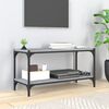 vidaXL tv-bord 80x33x41 cm konstrueret tr&aelig; og st&aring;l gr&aring; sonoma-eg