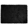 vidaXL Fuskobbel lammeskindst&aelig;ppe TAFALLA Sort 140 x 200 cm Polyester
