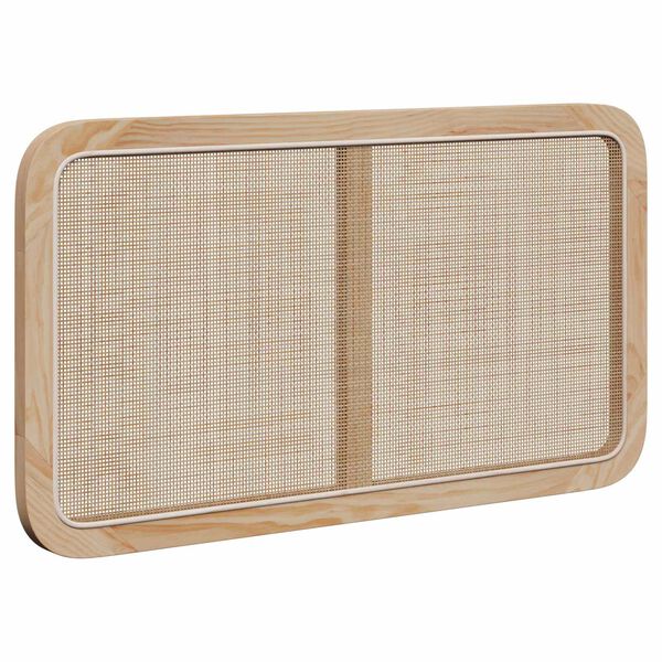 vidaXL Hovedgærde med hovedgærde Naturfarvet 100 x 55 x 3 cm Rattan