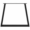 vidaXL spisebordsben V-formet 3 stk. sort 70 x (72-73,3) cm st&aring;l