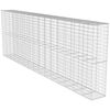 vidaXL gabionv&aelig;g med d&aelig;ksel galvaniseret st&aring;l 600 x 50 x 200 cm