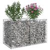 vidaXL Gabion h&oslash;jbed S&oslash;lv 100 x 50 x 60 cm Galvaniseret st&aring;l