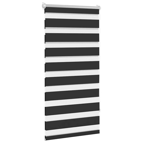 vidaXL Rullegardin i zebradesign 80 x 150 cm sort