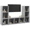vidaXL | TV-skab | 3 pcs 37 x 35 x 107.5 cm
